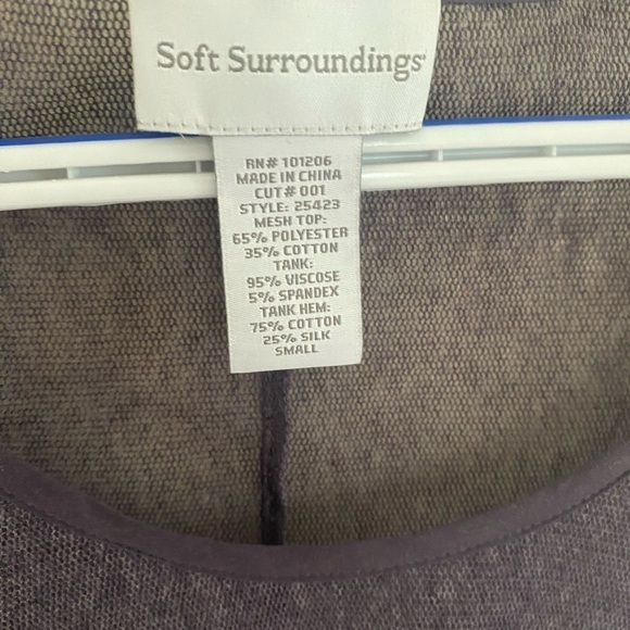 Soft Surroundings Purple Silk Sheer Top Size Small EUC - Picture 4 of 5